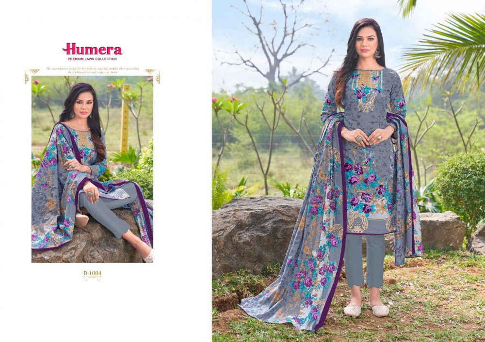 Gul Ahmed Humera 1 Latest Fancy Designer Casual Wear Pure Lawn  Cotton Dress Materials Collection 
